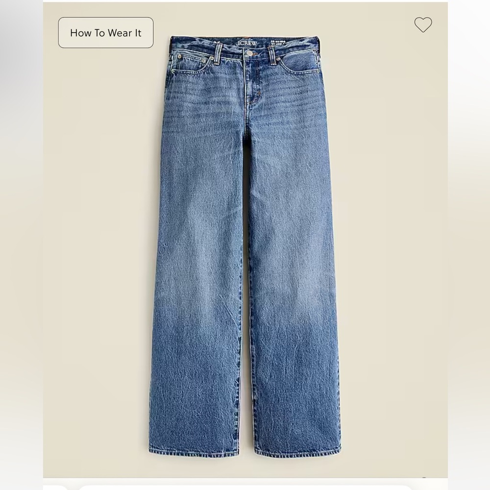 J. Crew Women's Lower-rise wide-leg jean in 1984 rigid, NWT, size 31